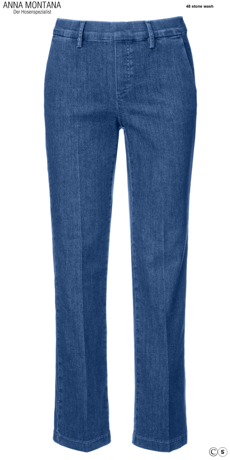 Mila 1045 Wide Flexi - Milano / sehr bequeme Schlupfhose mit weichem Bund, 80 cm lang, von Größe 36 bis 46 / ANNA MONTANA